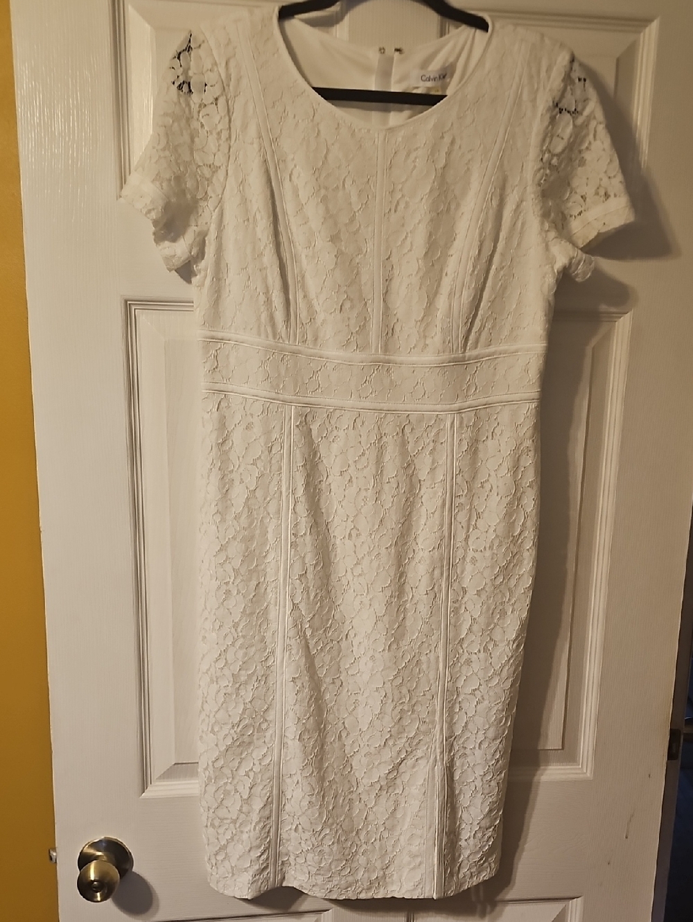 Calvin Klein White Lace Midi Dress
